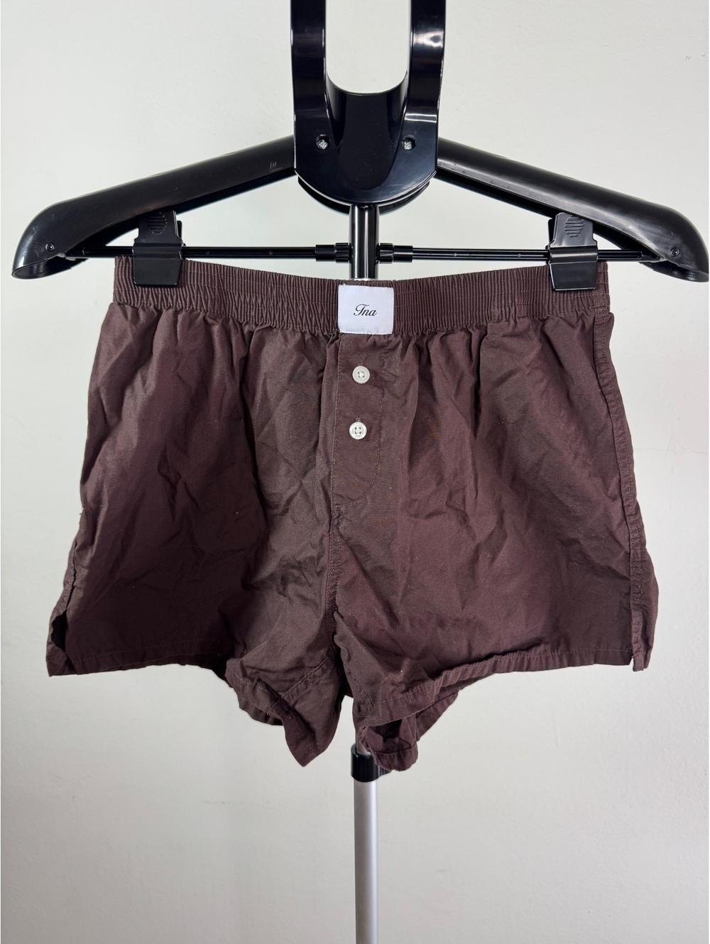 TNA Aritzia Brown Boxer Shorts Size XS